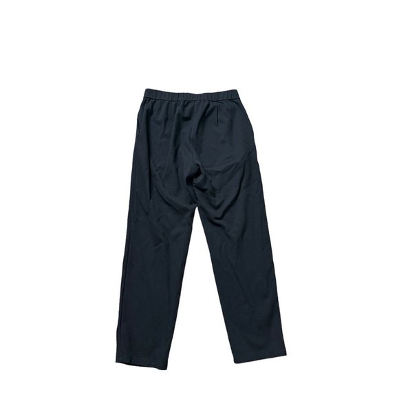 Eileen Fisher Tencel Pants Tapered Ankle Pockets Elastic Waist Black Size XS - Picture 2 of 5
